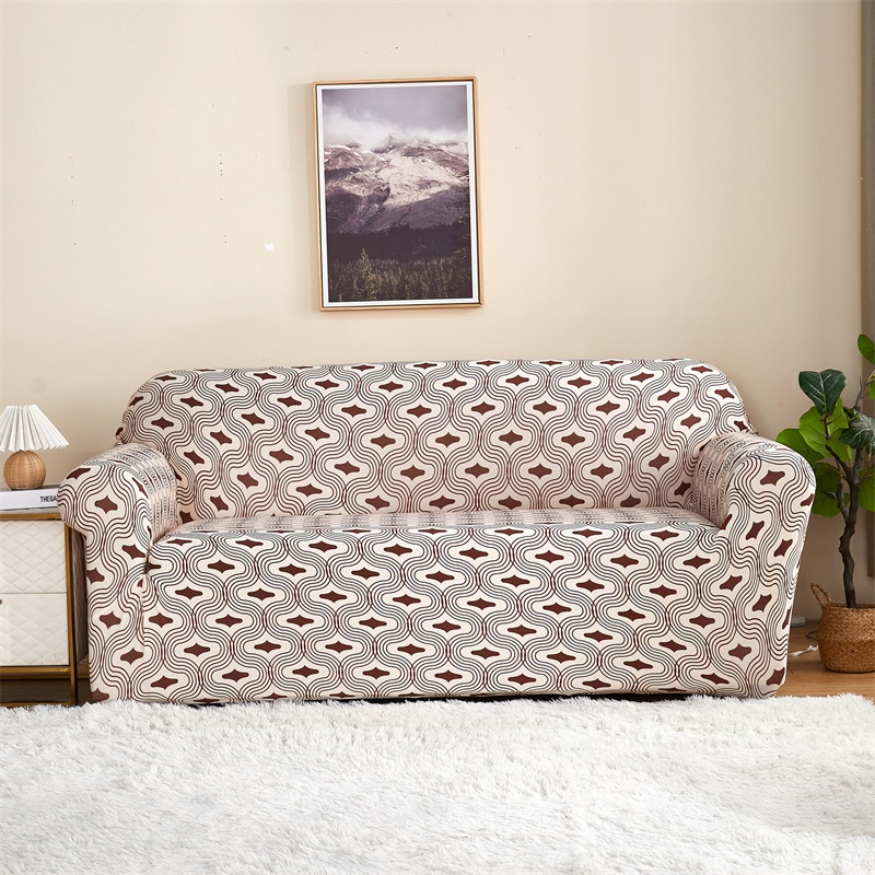 Capa de Móveis para Sofá e Assentos, Capa de Sofá Moderna em Poliéster para Decoração de Casa 4 Assentos e 3 Assentos e 2 Assentos e 1 Assento