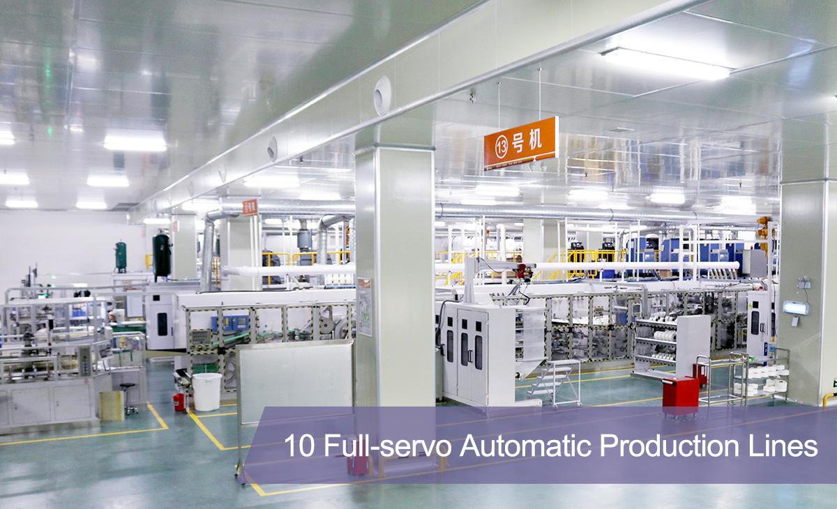 Bangbao 68,000m² Production Base with Class 10K Clean Room — ISO FDA CE Certified Diaper Factory Foshan Guangdong