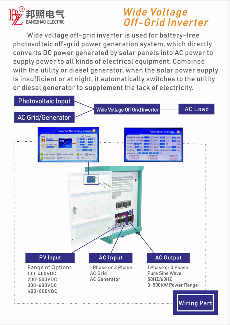 Wide voltage inverter operational logic