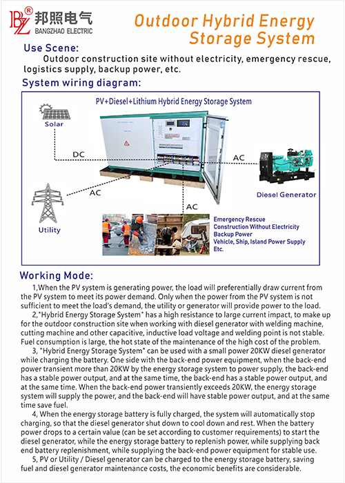 PV+AC hybrid energy storage system