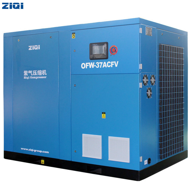 Widely Used 37kw Air Cooled Water Lubrication Screw Single Stage Air Compressors for Fiber Industry for Dental