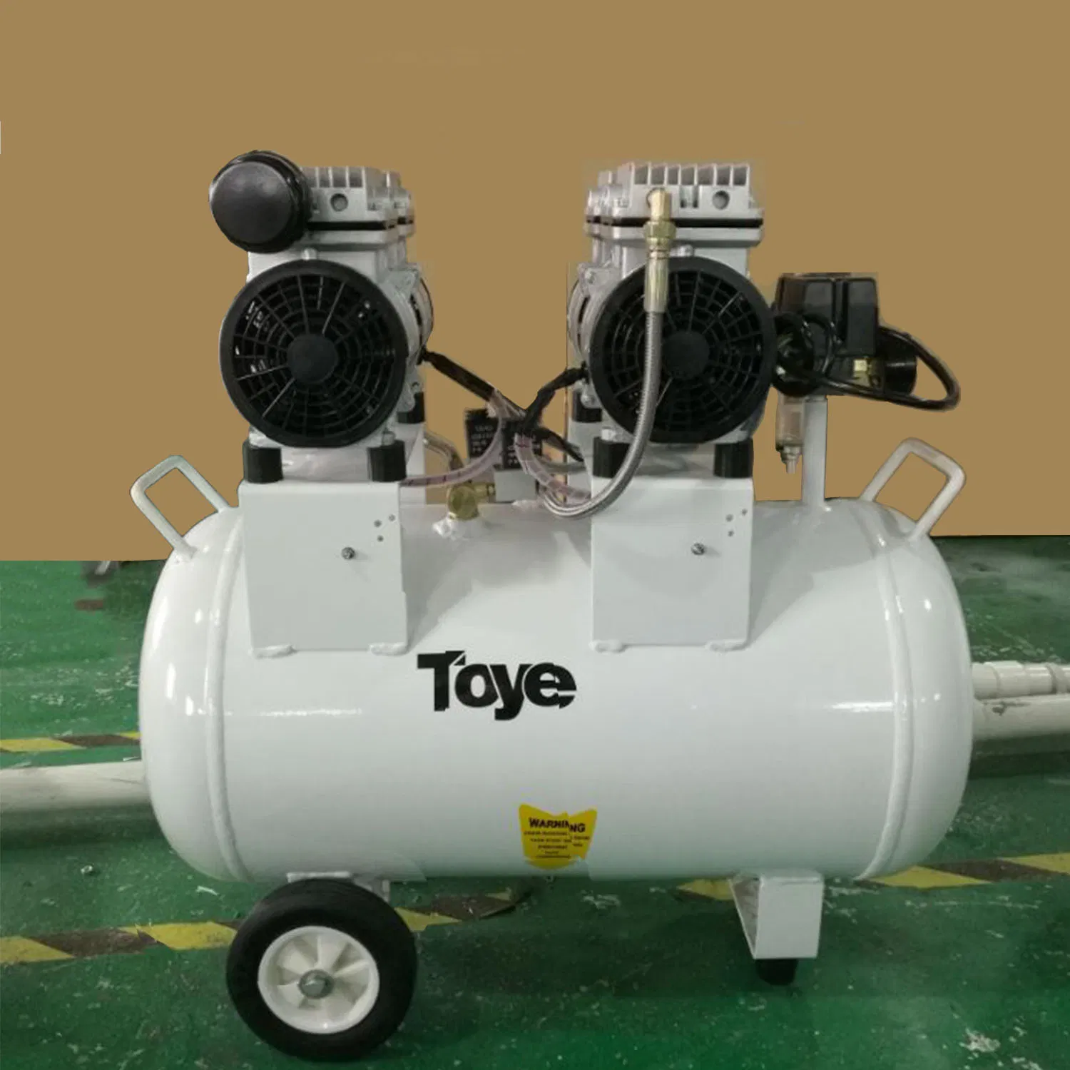 Oil Free Low Noise Dental Air Compressor with High Pressure Piston
