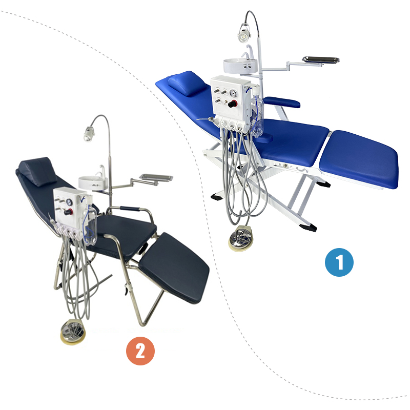 LK-A37A Portable Outdoor Foldable Patient Dental Chair Unit with Wall Mounted Turbine