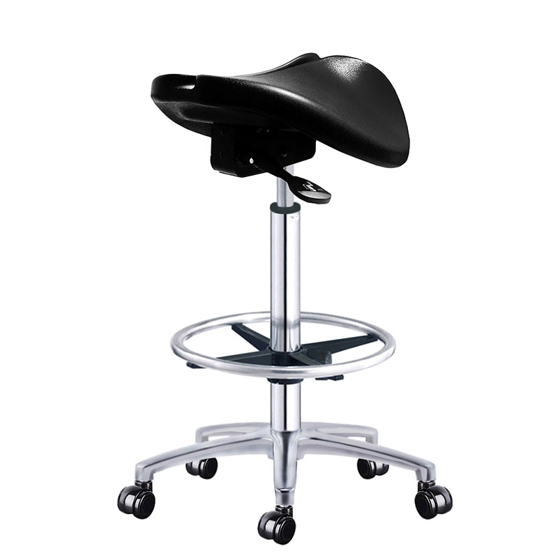 New Arrived Dental Chair Equipment Ergonomic Saddle Stool with Foot Pedal