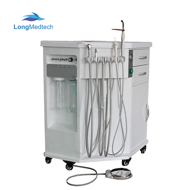 Gu-P212 Mobile Dental Delivery Cart Unit System with Air Compressor