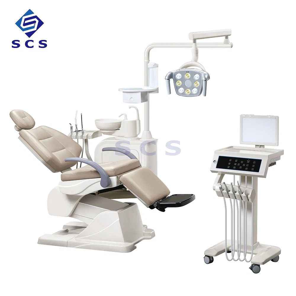China Scs Manufacturer Luxury Medical Equipment Electric Plastic Steel Dental Chair