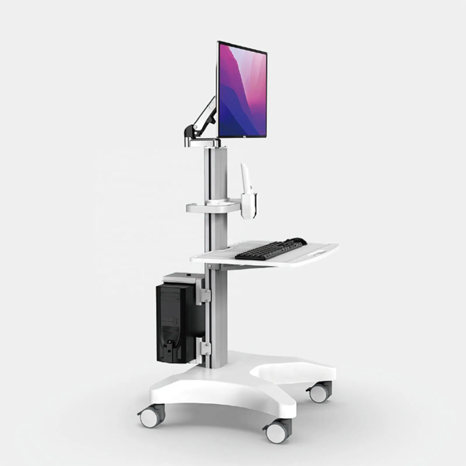 Hospital Medical Trolley Nurse Mobile Computer Medical Workstation Dental Cart