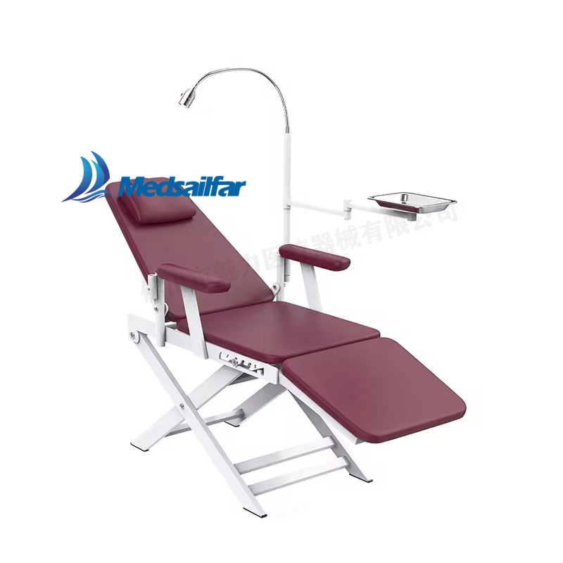 CE FDA Blue Green Optional Color CE Hydraulic Manual Foldable Dental Chair Unit