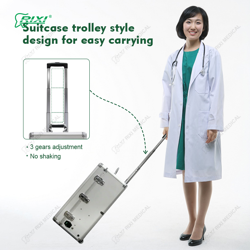 Dental Portable Unit Trolley Electric Suitcase Trolley Mobile Easy Carrying Portable Portable Dental Unit