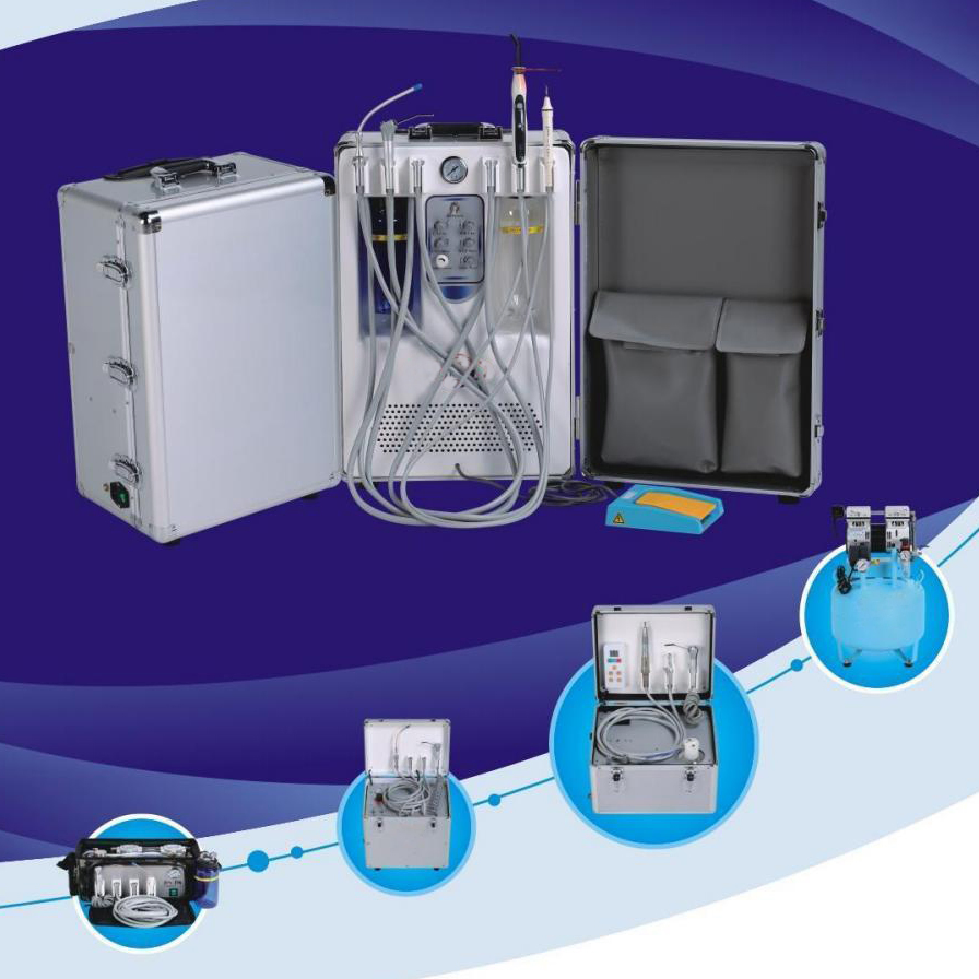 Portable Dental Chair Unit with Suction System for Family Doctor or Backpack Dentist Dental Equipments