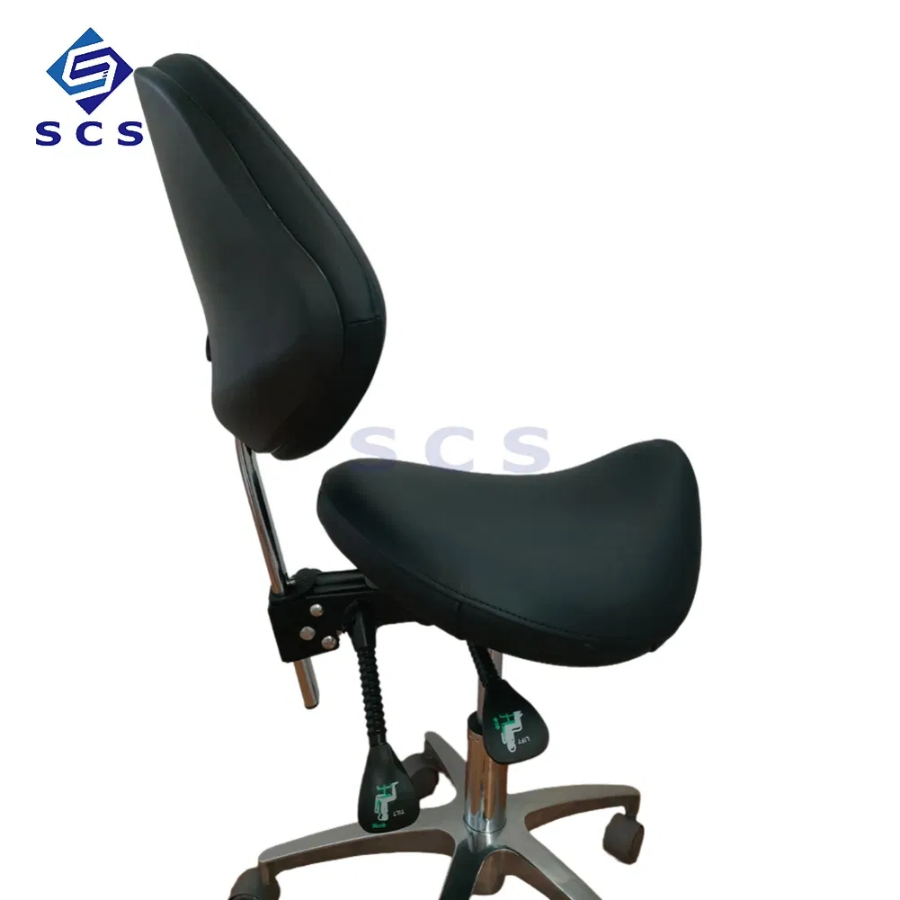 Ergonomic Leather Stool for Dental Nurses and Clinic Assistants