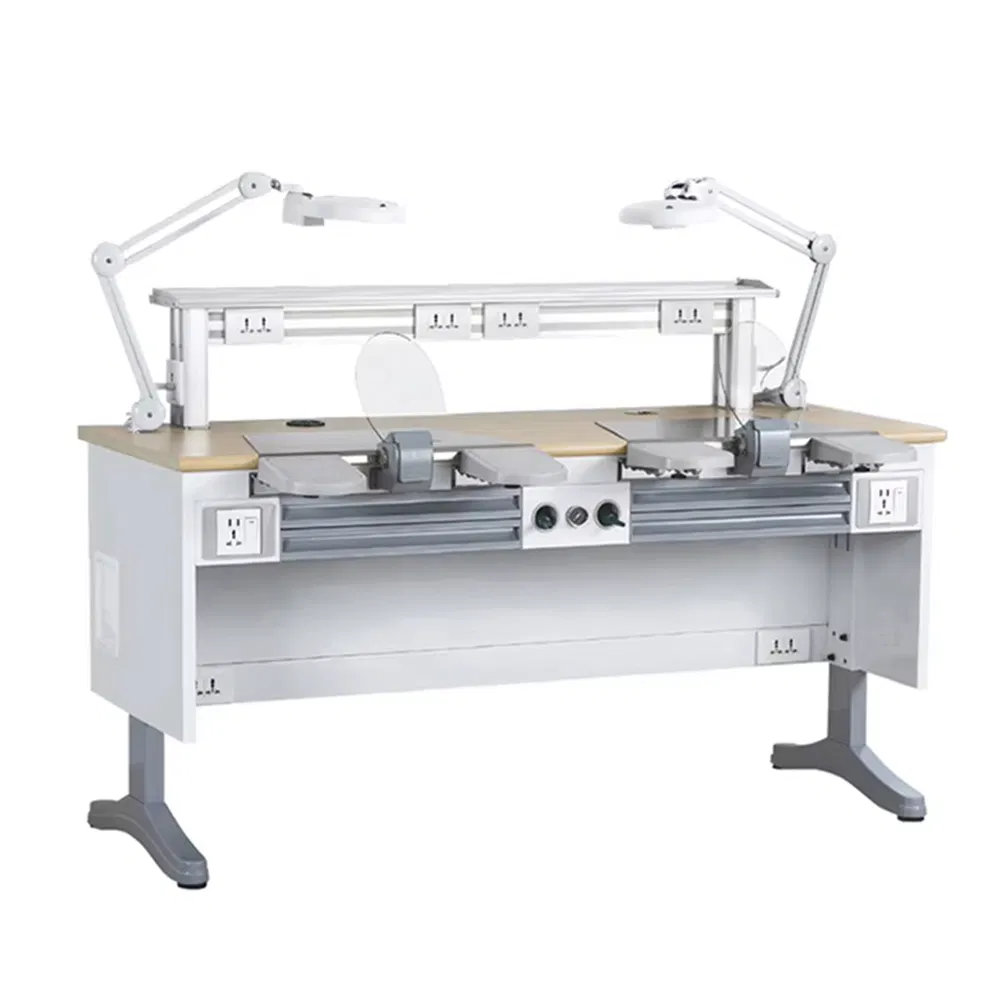 Dental Lab Equipment 1.6m Length Double Work Bench Customized Dental Technician Workstations Dental Lab Table