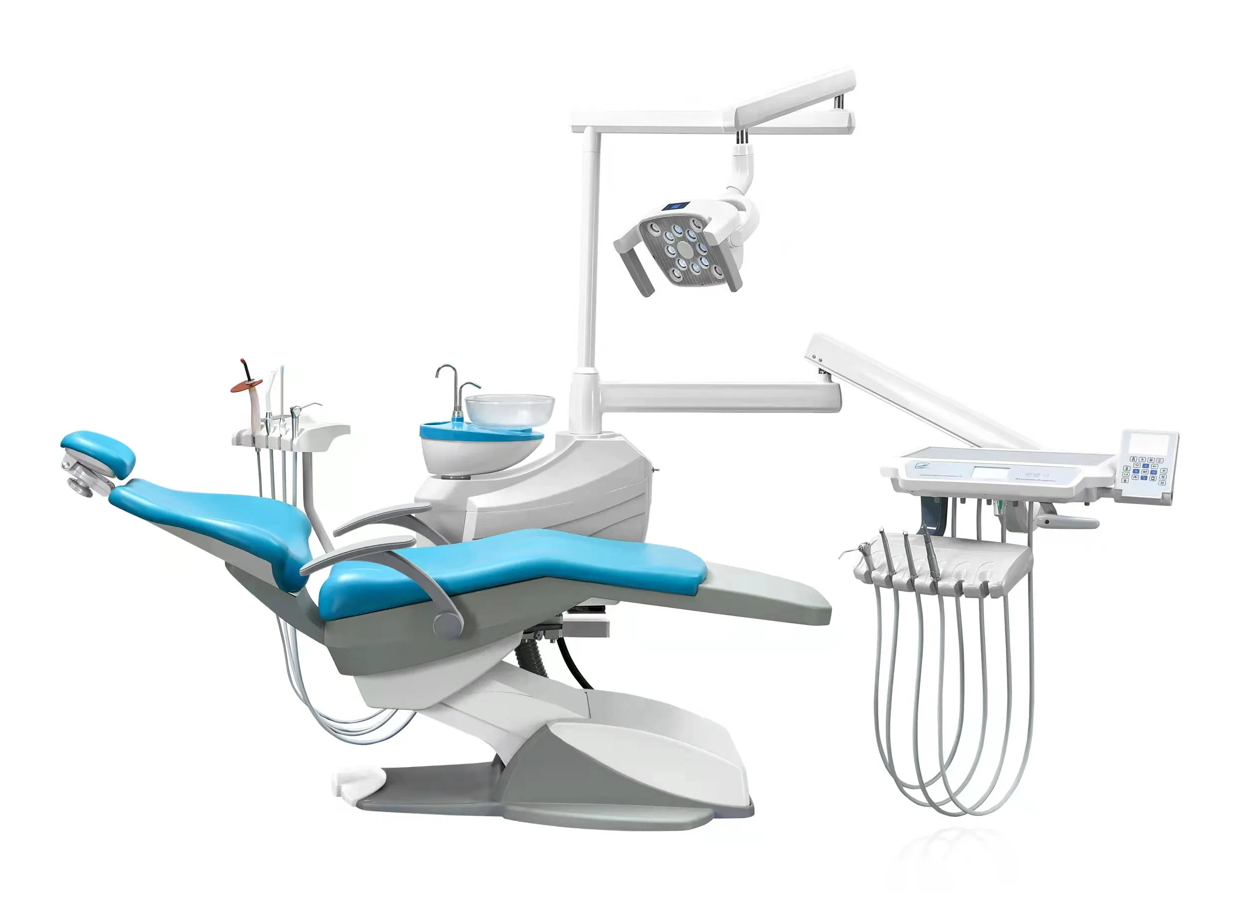 OEM CE Approved Luxury Medical Electric Dental Chair for Teeth Cleaning and Filling with Color Temperature LED Sensor