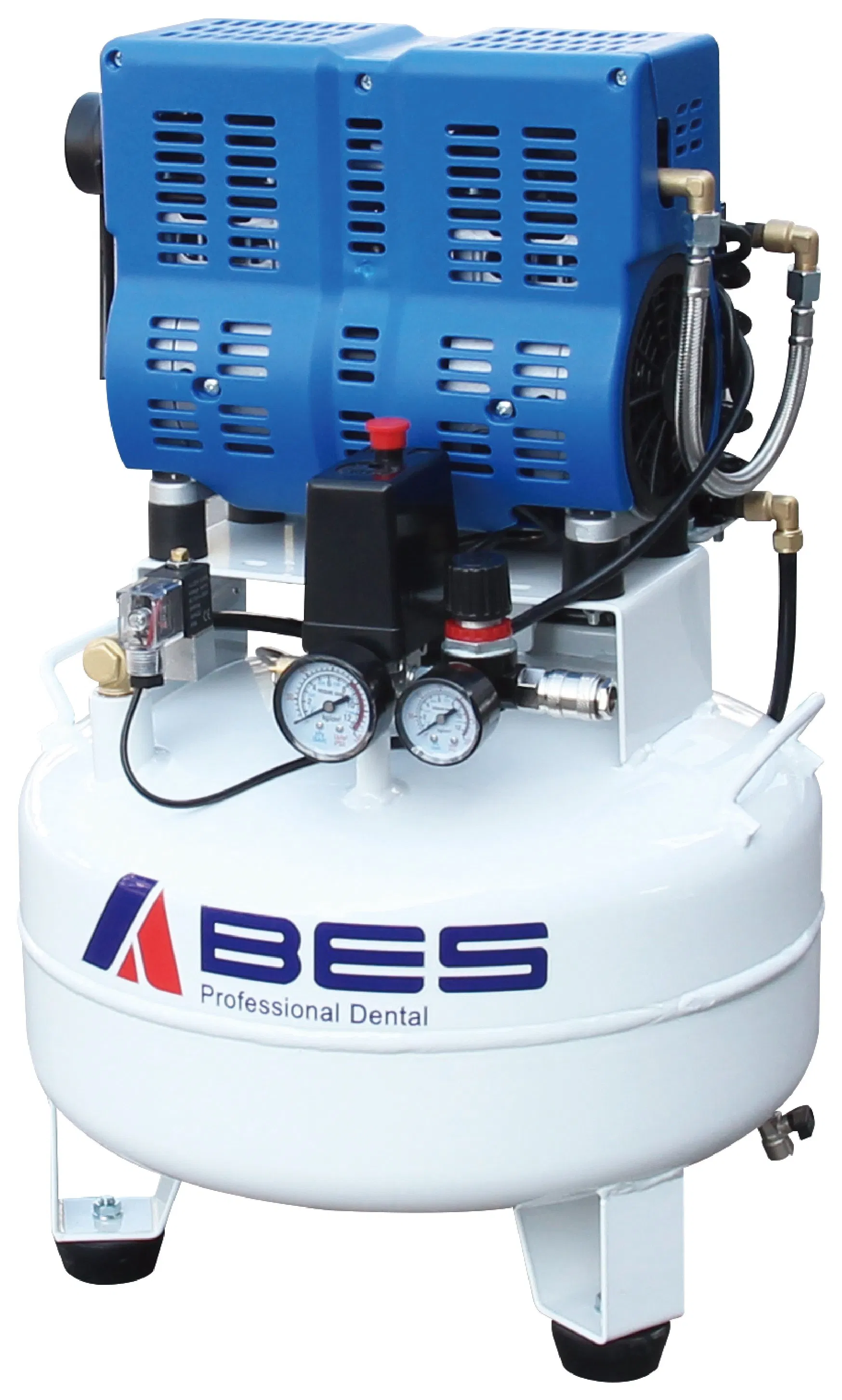 Oilless Compressor, 1.0HP 24L Dental Air Compressor, Oil Free Air, Dental Equipment