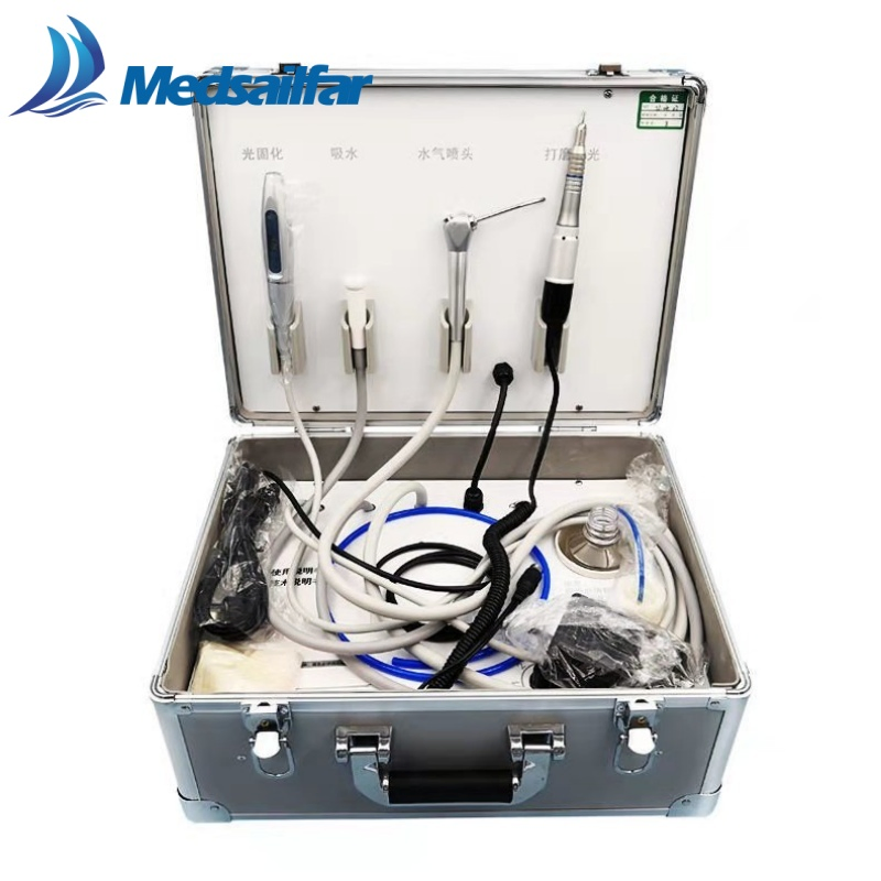 Mini Portable Mobile Air Compressor Treatment Box Cart Equipment Dental Unit