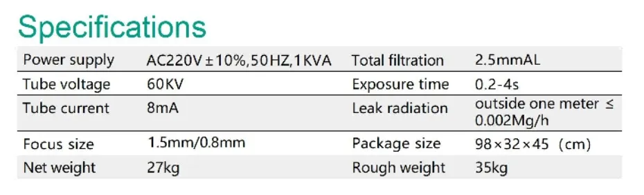Wall Mounted Dental X Ray Unit - 3