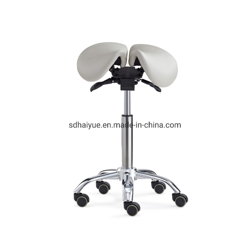 Ergonomic Split Saddle Seat Chair Medical Dental Assistant Stool