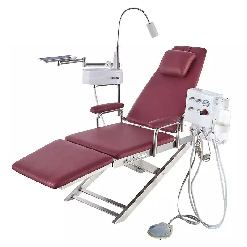 Folding Portable Dental Chair with Compressor and Turbine Control Unit