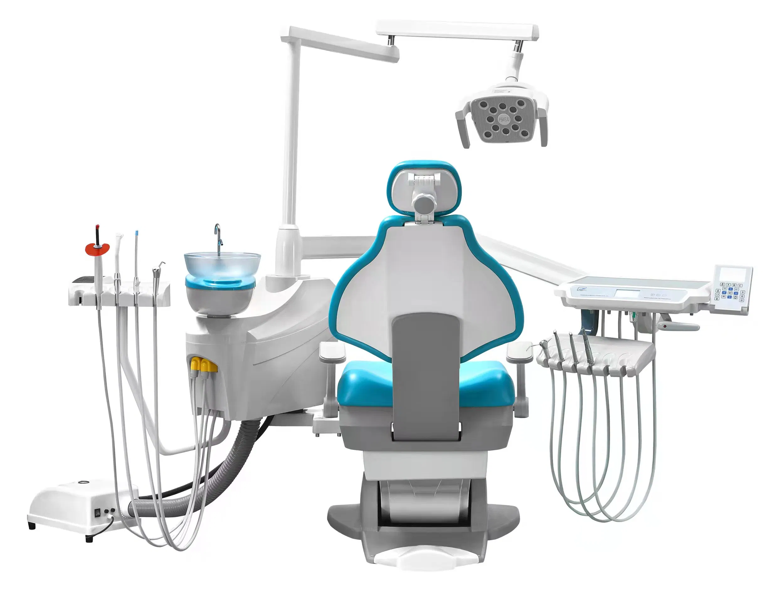 OEM CE Approved Luxury Medical Electric Dental Chair for Teeth Cleaning and Filling with Color Temperature LED Sensor