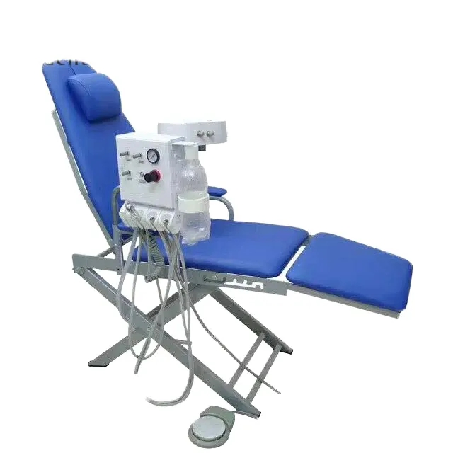 Portable Folding Dental Unit Dental Chair with High Low Speed Air Turbine Tube