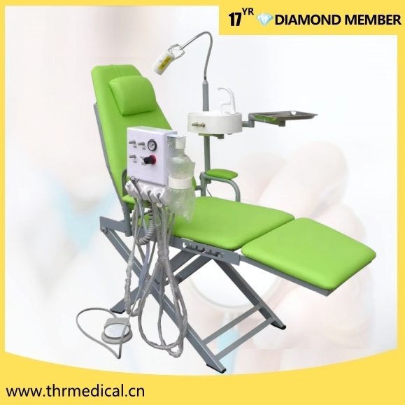Portable Folding Dental Unit Dental Chair with High Low Speed Air Turbine Tube
