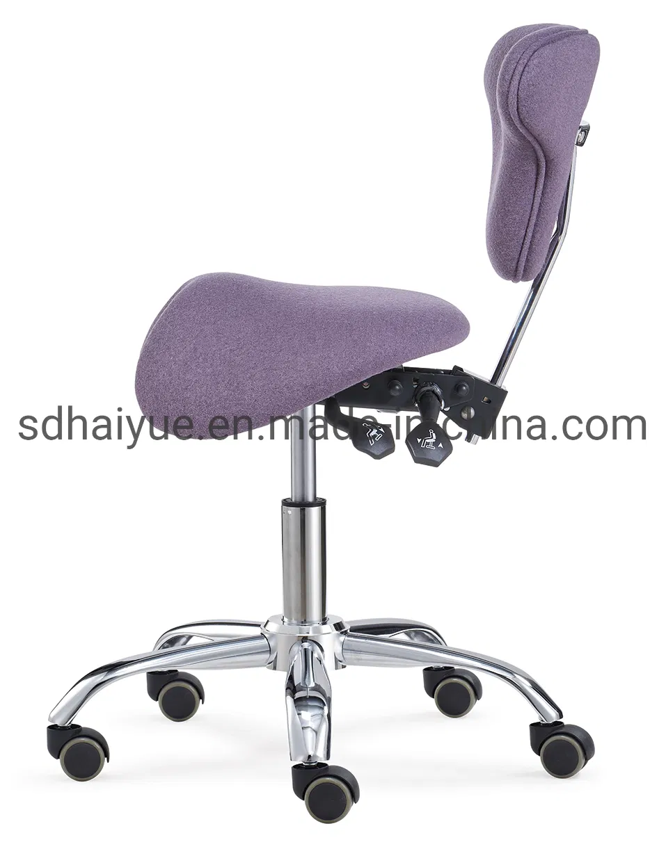 Ergonomic Saddle Seat Dental Assistant Chair Medical Office Stool