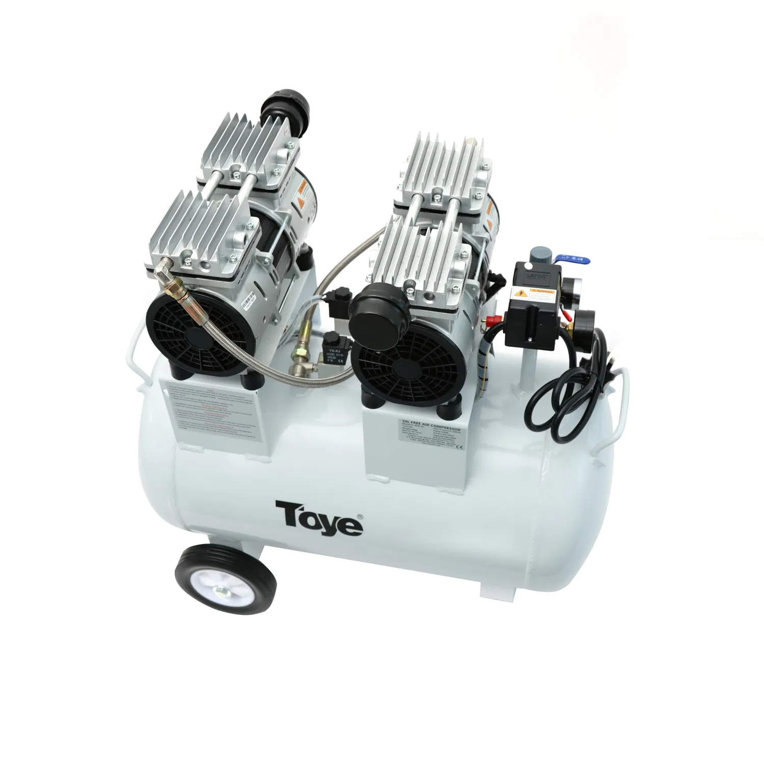 Oil Free Low Noise Dental Air Compressor with High Pressure Piston
