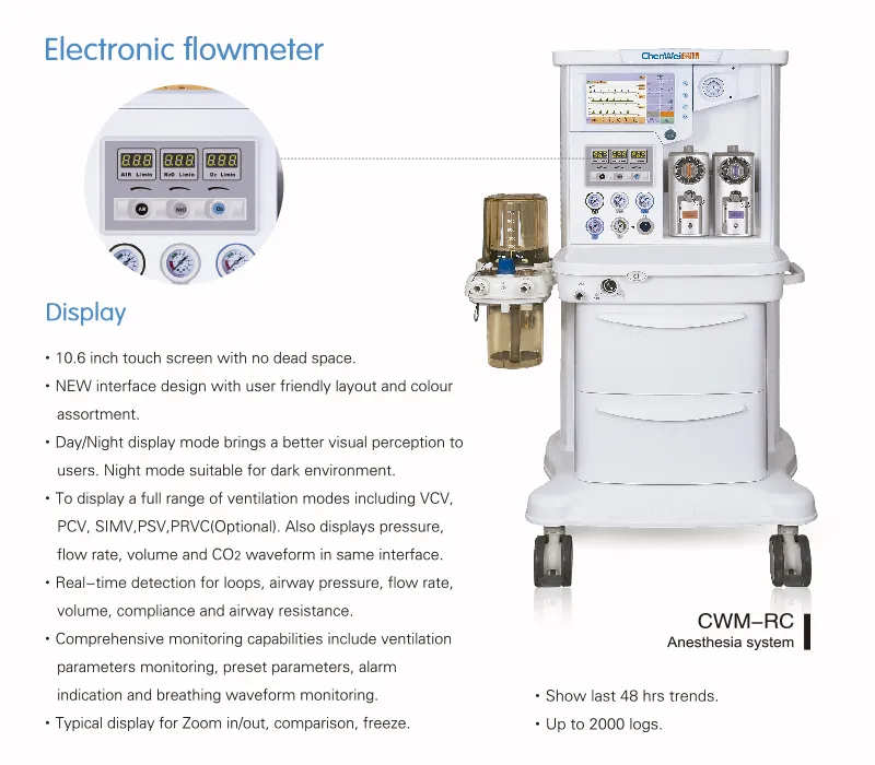 Multi-Function ICU Digital Anesthetic Machine CWM-RC