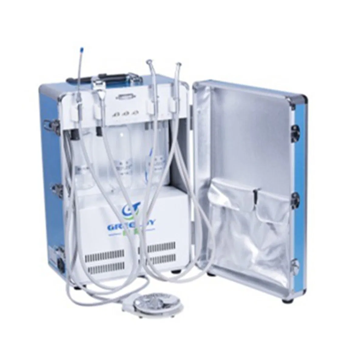 Movable Suitcase Mobile Portable Dental Delivery Unit Full Set with Built-in Air Compressor