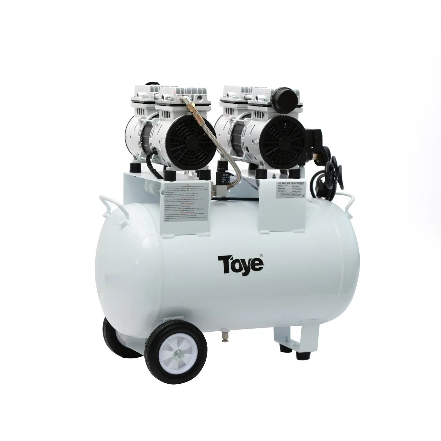 Oil Free Low Noise Dental Air Compressor with High Pressure Piston