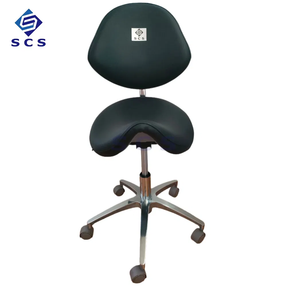 Ergonomic Leather Stool for Dental Nurses and Clinic Assistants