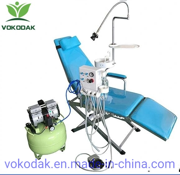 Folding Portable Dental Chair with Compressor and Turbine Control Unit