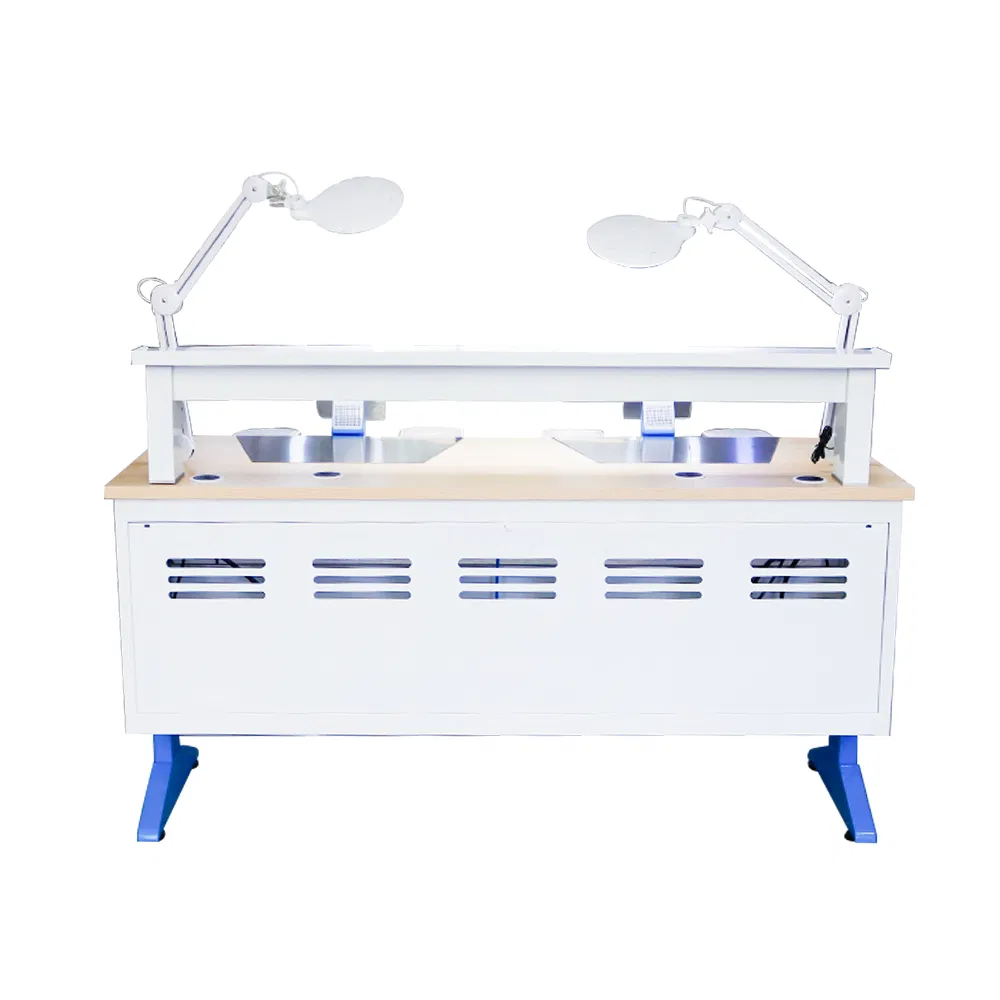 Dental Lab Equipment 1.6m Length Double Work Bench Customized Dental Technician Workstations Dental Lab Table