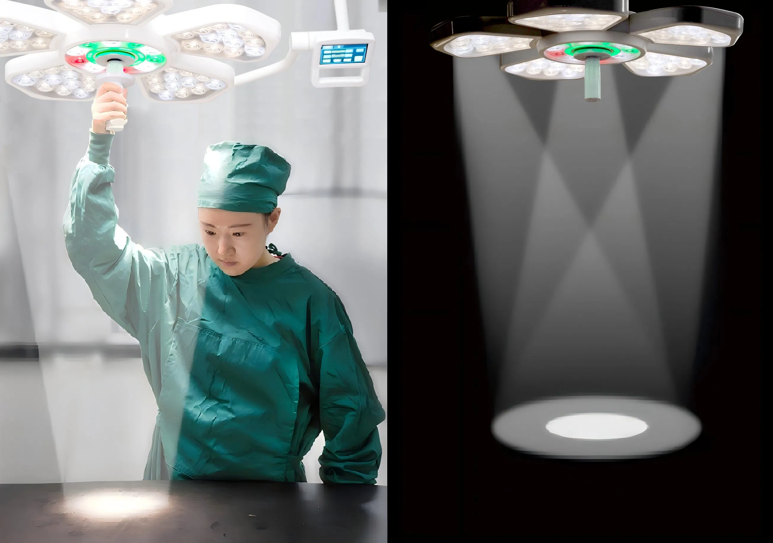 Electric Medical LED Shadowless Surgical Lamp Wall Ceiling-Mounted Floor Standing Dental Ot Operating Room Surgery Light Factory