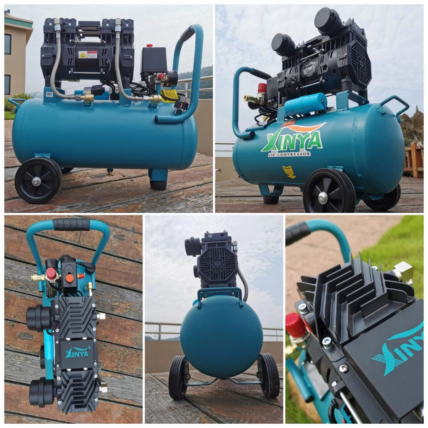 Xinya 1.5HP Oilfree Oilless Silent Portable Air Compressor for Dental Clinic