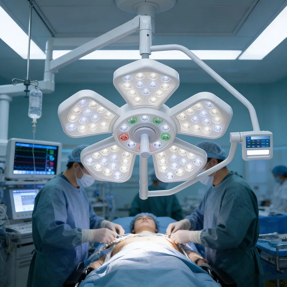 Electric Medical LED Shadowless Surgical Lamp Wall Ceiling-Mounted Floor Standing Dental Ot Operating Room Surgery Light Factory