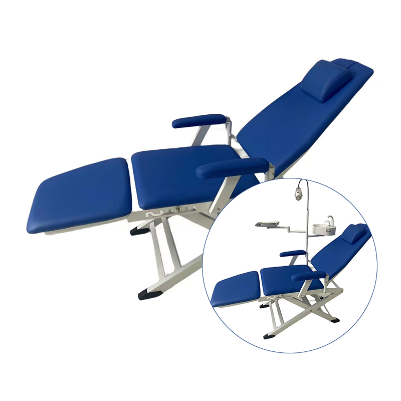 LK-A37C Foldable Portable Dental Patient Chair with Spittoon Lamp and Tray