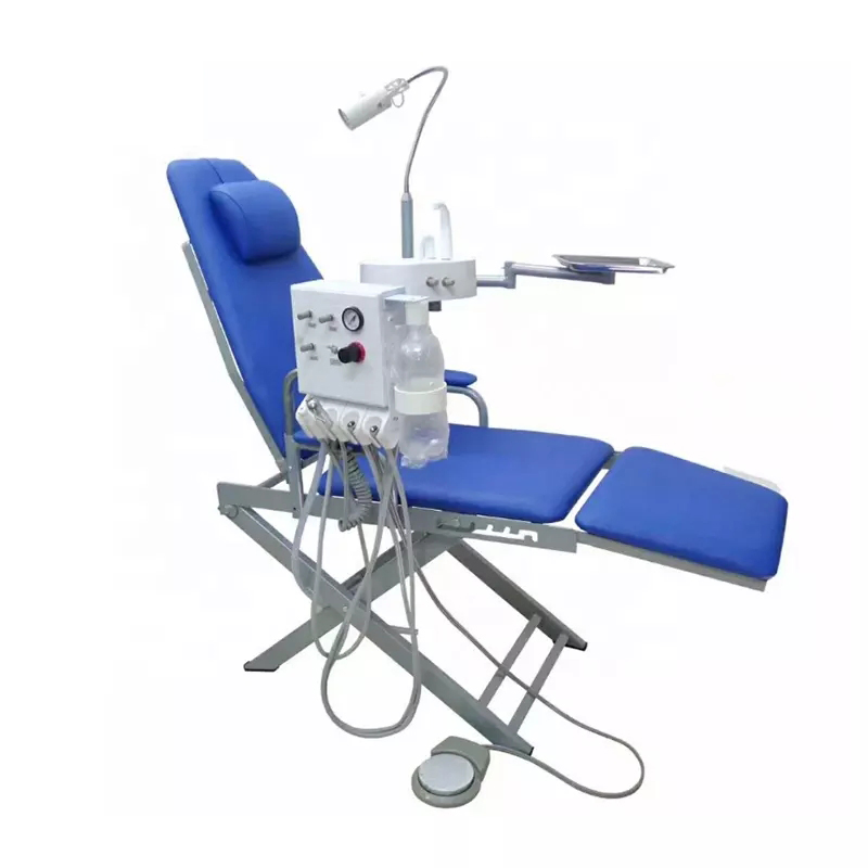 Low Price Portable Folding Dental Chair Unit With Air Compressor For Dental Clinic