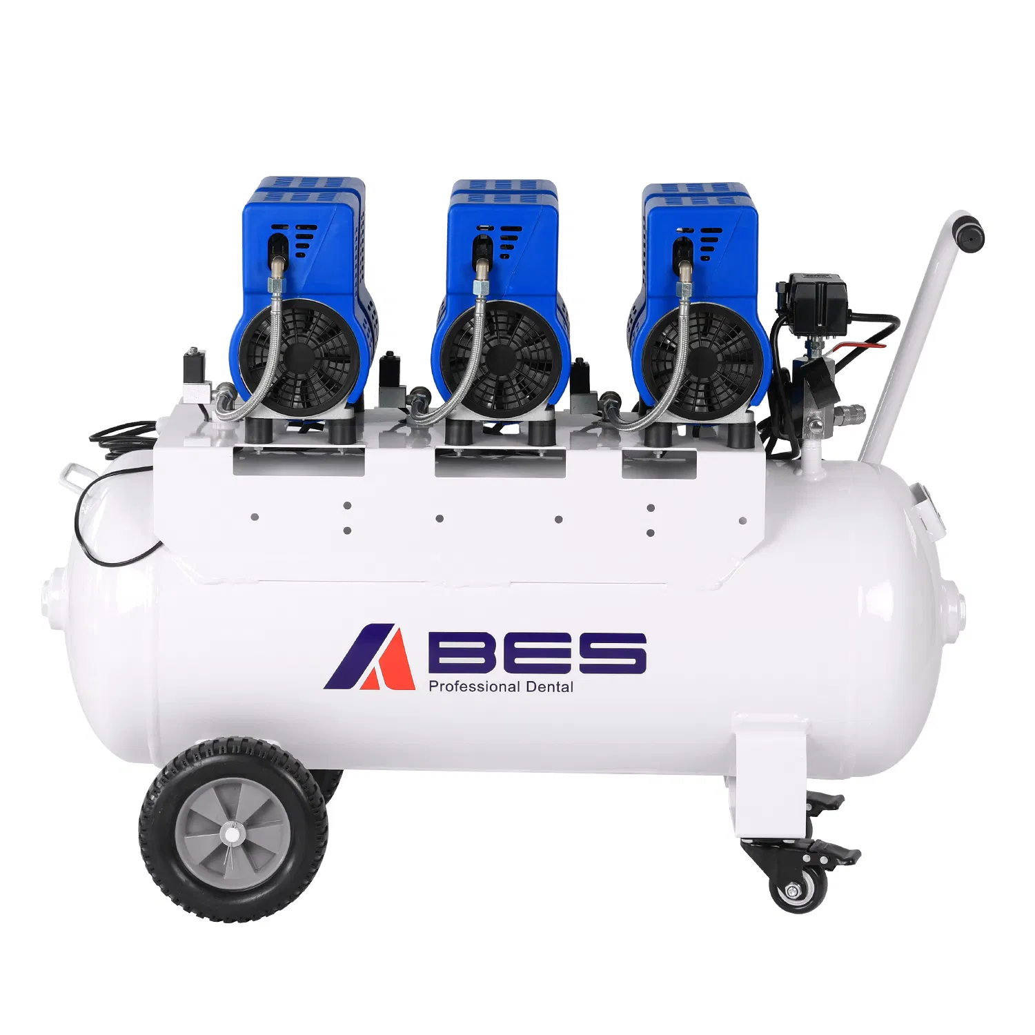 Oilless Compressor, 3.0HP 90L Dental Air Compressor, Oil Free Air, Dental Equipment