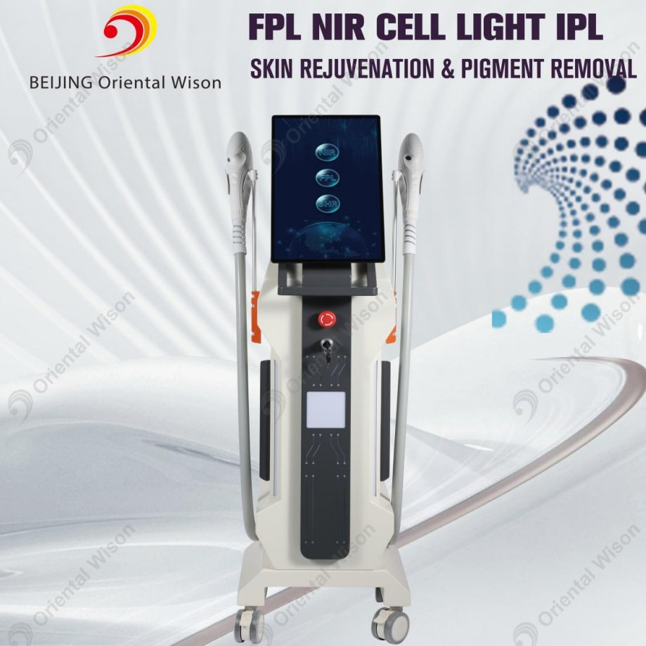 إزالة الشعر بالليزر بتقنية IPL لتبريد البشرة، تجديد البشرة، إزالة التصبغات، جهاز تجميل بالليزر لتفتيح البشرة