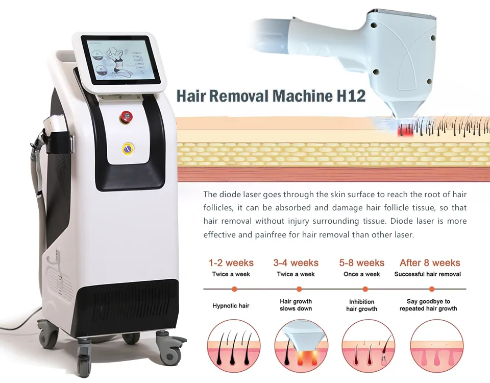 أفضل معدات جمال الليزر إزالة الشعر بالليزر 3 الطول الموجي 755 808 1064 آلة إزالة الشعر بالليزر الديود