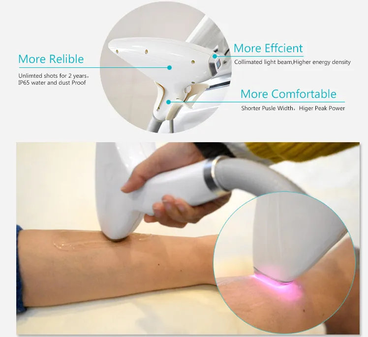 أفضل معدات جمال الليزر إزالة الشعر بالليزر 3 الطول الموجي 755 808 1064 آلة إزالة الشعر بالليزر الديود