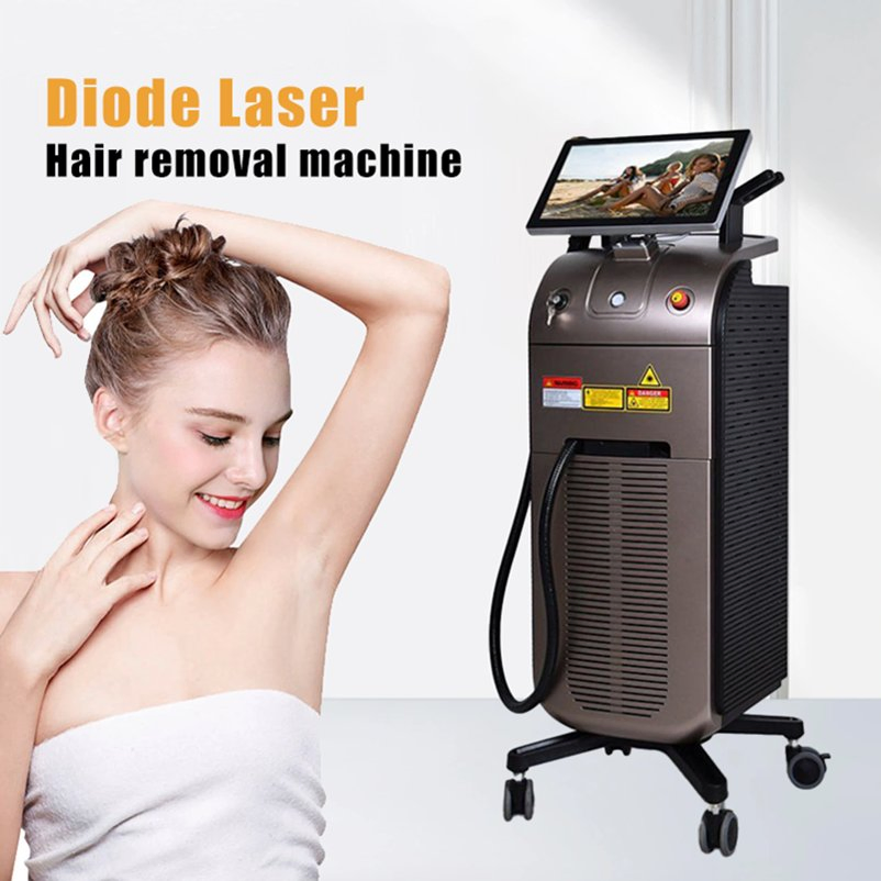 2025 الأحدث 1200W/1600W/2400W 755/1064/808 4 جهاز إزالة الشعر بالليزر الديوتيوم البارد بتقنية الموجات الطويلة