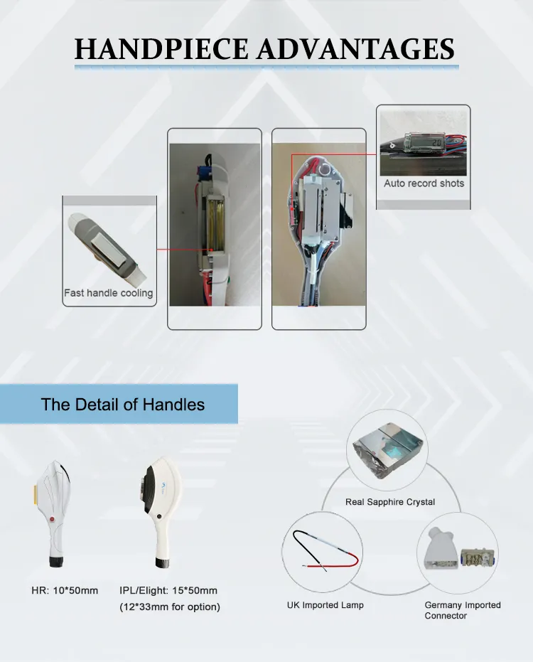 إزالة الشعر الدائم بالضوء النبضي المكثف المحمولة لتجديد البشرة منتج تجديد البشرة