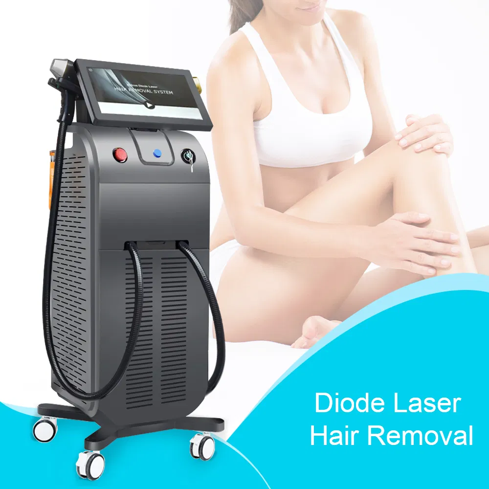 آلة إزالة الشعر الدائم بالليزر الثنائي سوبرا نو تيتانيوم آيس 755 808 1064 ليزر ثنائي