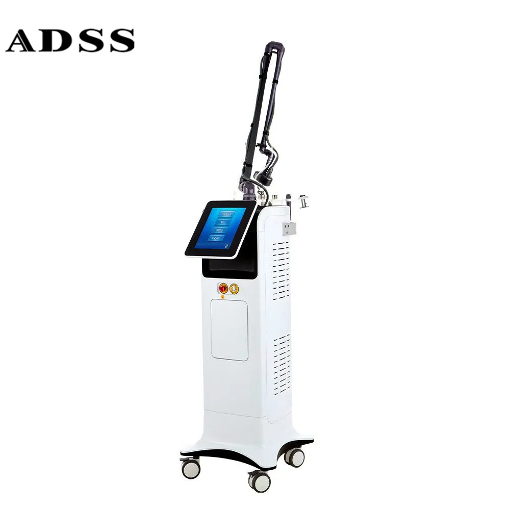 أنبوب RF ADSS CO2 ليزر طبي جزئي مع تسخين بالأشعة تحت الحمراء 10600nm 7 تجديد البشرة وإصلاح المفاصل وشدها CO2 إزالة الندبات وعلاج حب الشباب وعلاج المهبل