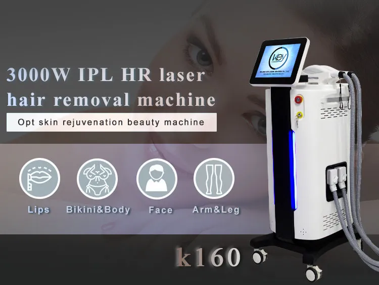 جهاز إزالة الشعر بالليزر IPL بالجملة من المصنع، جهاز تجديد البشرة وتفتيحها، جهاز تجميل لإزالة الشعر للاستخدام في الصالونات