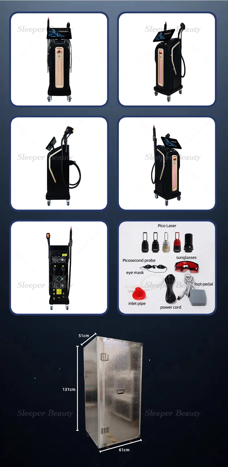 2026 2 In1 إزالة الوشم بالليزر البيكوسكند/ 808 جهاز إزالة الشعر بالليزر الثنائي لتجديد البشرة 4500W