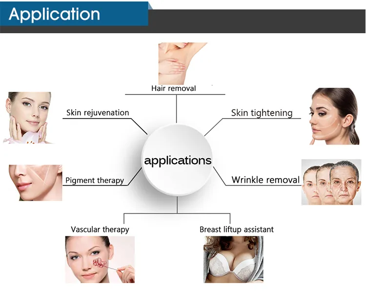 آلة إزالة الشعر بالليزر الدائم بتقنية الضوء النبضي المتعدد الوظائف / تجديد البشرة بتقنية الضوء النبضي
