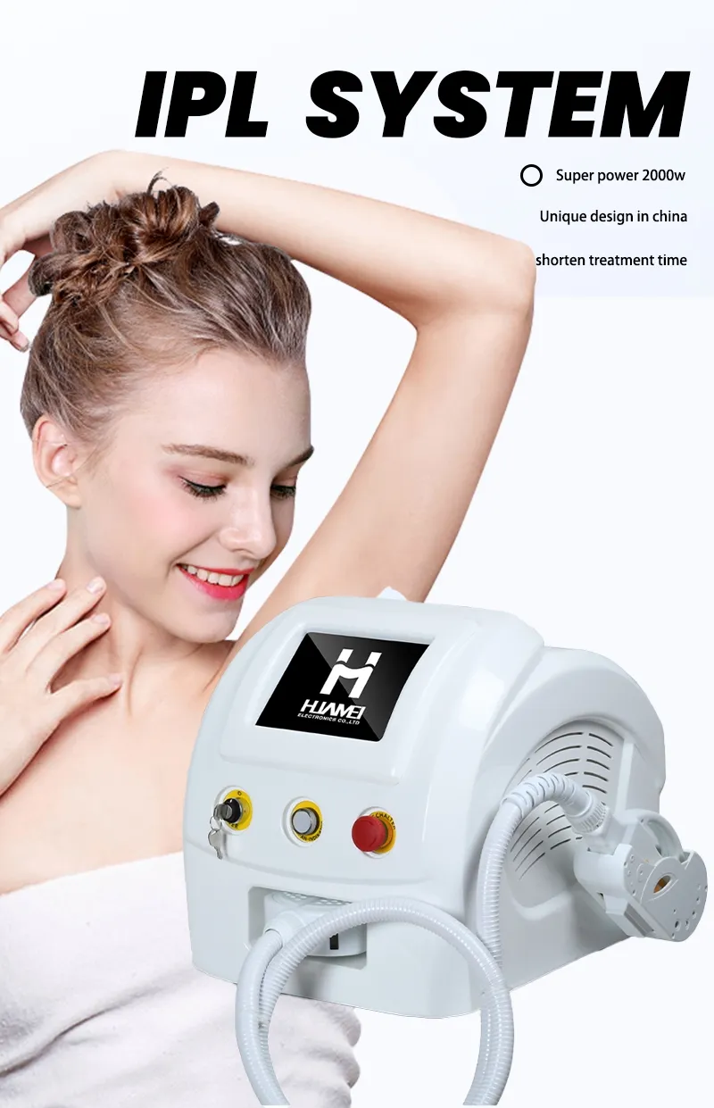 جهاز إزالة الشعر بالليزر المحمول بتقنية إضاءة IPL وتجديد البشرة